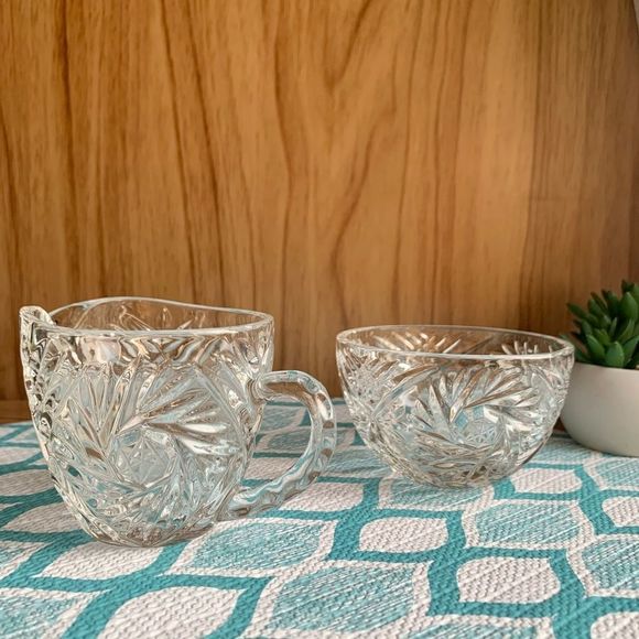 Pinwheel crystal sugar & creamer - Picture 5 of 6
